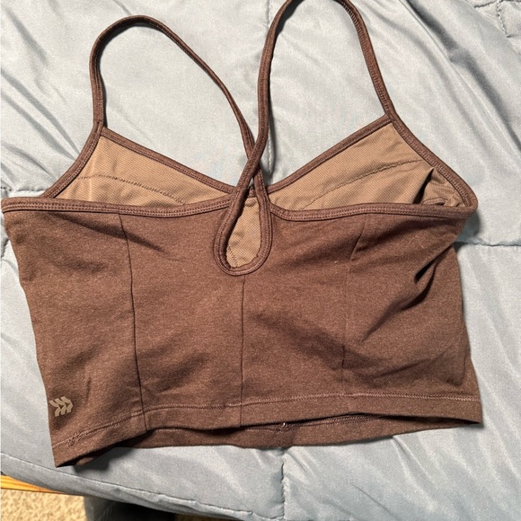 Brown Strappy Crop Top - Picture 2 of 2